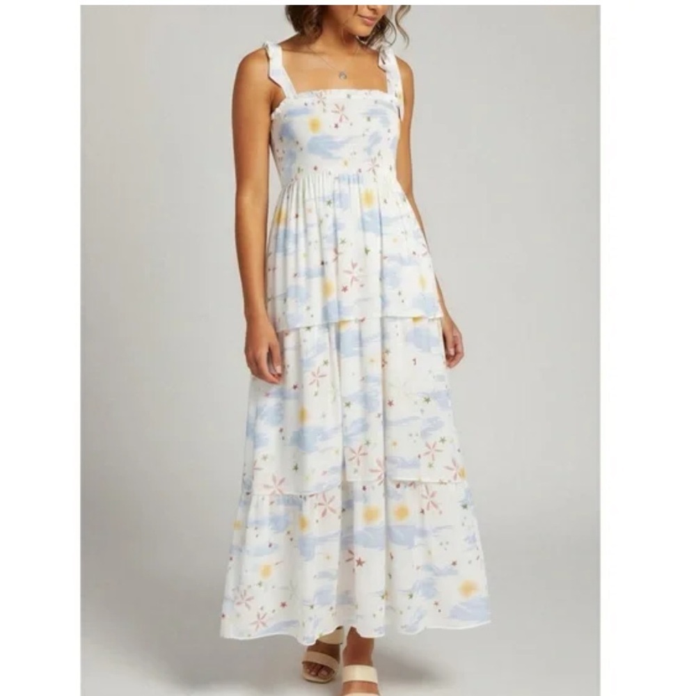 NWT HILL HOUSE HOME The Elise Nap Dress Multi Celestial Size S